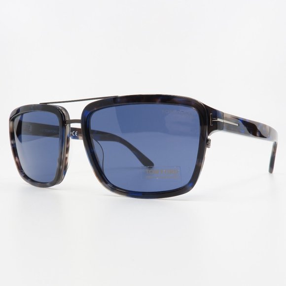 Tom Ford TF 780 55V New Blue Havana/ Blue ANDERS Sunglasses 58mm with box - Picture 5 of 7